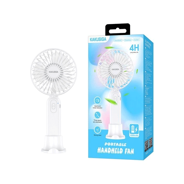 KAKUSIGA KSC-1510 Portable Handheld Fan / Φορητός ανεμιστήρας χειρός - Χρώμα : Άσπρο