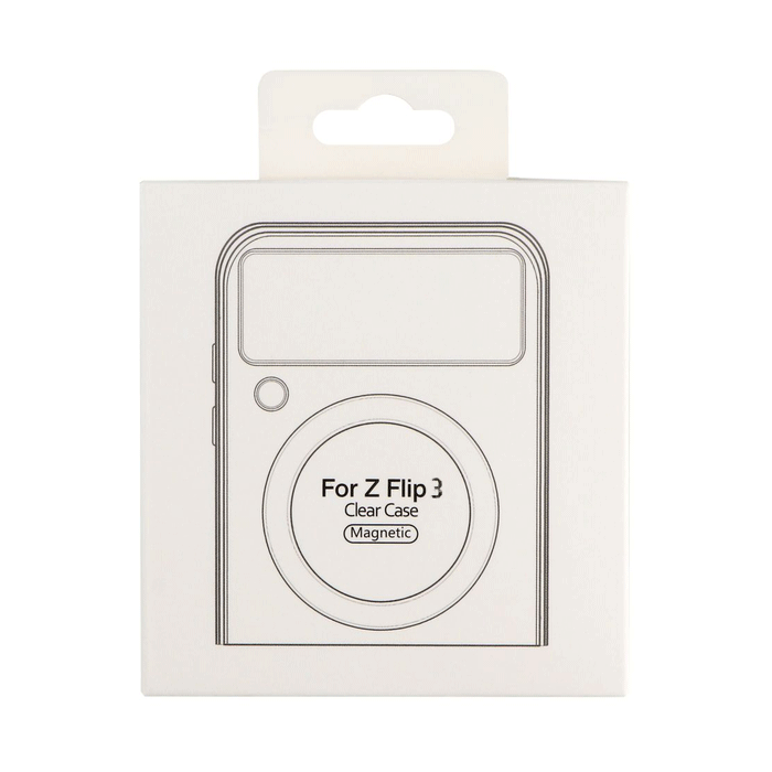 Magsafe Back Cover / Μαγνητική Θήκη Σιλικόνη Για Samsung Galaxy Z Flip 3 - Χρώμα : Διάφανο