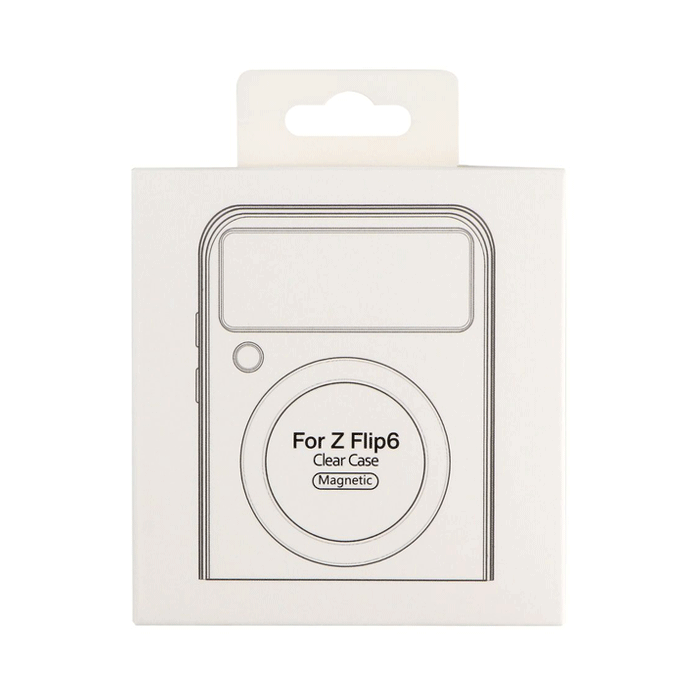 Magsafe Back Cover / Μαγνητική Θήκη Σιλικόνη Για Samsung Galaxy Z Flip 6 - Χρώμα : Διάφανο