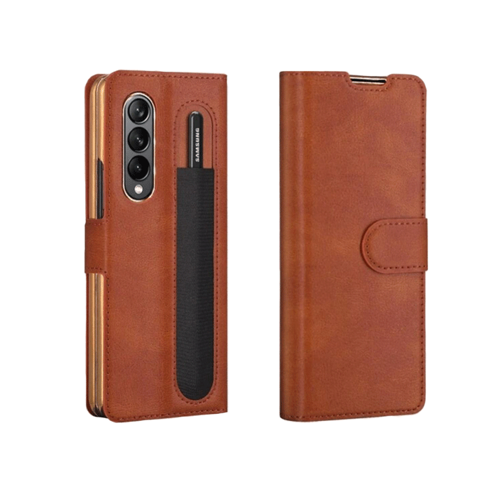 Book Case With Clip For Samsung Galaxy Z Flip 5 - Color : Brown