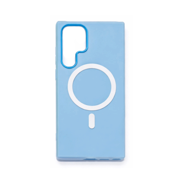 Light Magsafe Back Cover HQ For Samsung Galaxy S24 Ultra- Color : Light Blue