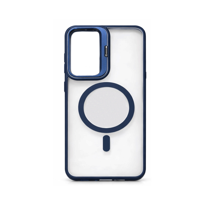 New Magsafe Back Cover For Samsung Galaxy S25 Ultra With Stand - Color : Dark Blue