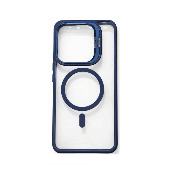New Magsafe Back Cover For Xiaomi Redmi 13C With Stand - Color : Dark Blue