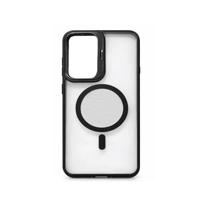 New Magsafe Back Cover For Samsung Galaxy S25 With Stand - Color : Black