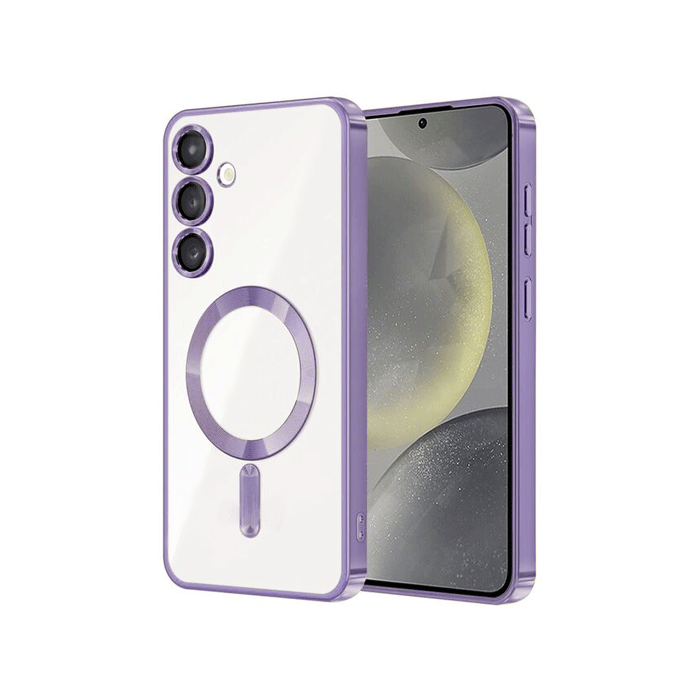 Magsafe Back Cover HQ For Samsung Galaxy S24 FE With Camera Lens - Color : Purple
