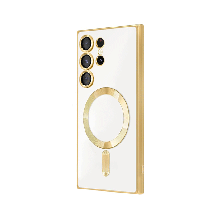Magsafe Back Cover HQ For Samsung Galaxy S25 Ultra With Camera Lens - Color : Gold