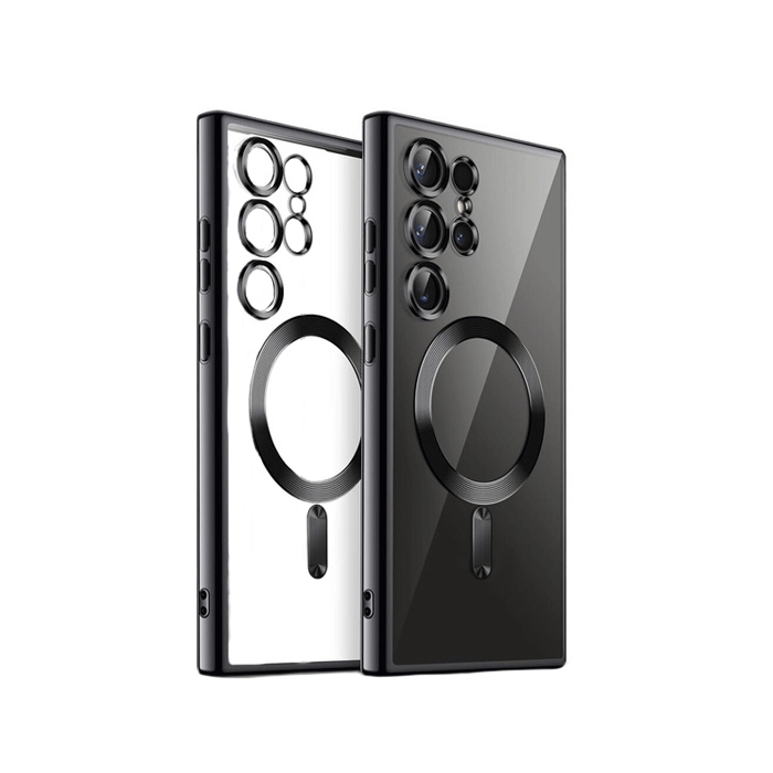 Magsafe Back Cover HQ For Samsung Galaxy S21 Ultra With Camera Lens - Color : Black