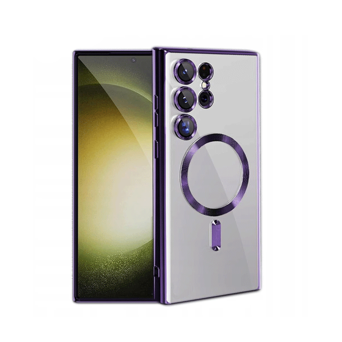Magsafe Back Cover HQ For Samsung Galaxy S25 Ultra With Camera Lens - Color : Purple