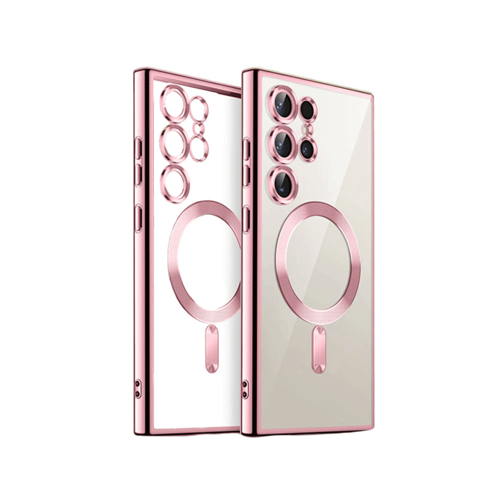 Magsafe Back Cover HQ For Samsung Galaxy S25 Ultra With Camera Lens - Color : Rose Gold