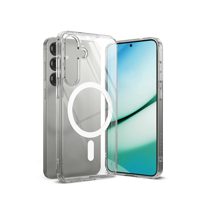 Magsafe Silicone Back Cover For Samsung Galaxy S24 FE - Color : Clear