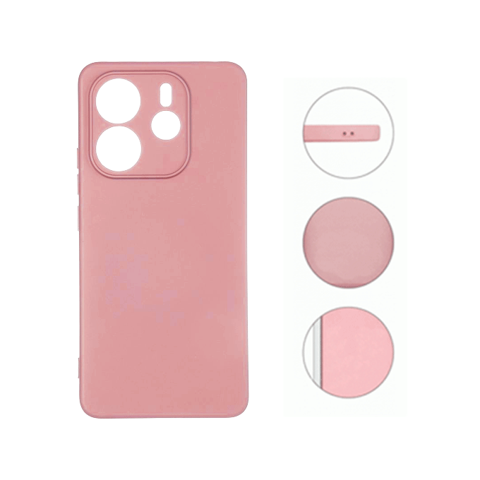 Soft HQ Back Cover For Xiaomi Redmi Note 14 4G - Color : Pink