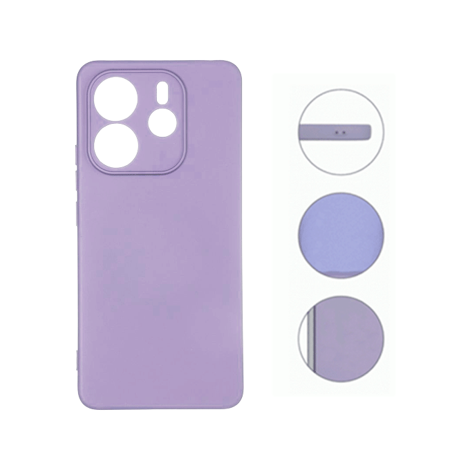 Soft HQ Back Cover For Xiaomi Redmi Note 14 4G - Color : Purple