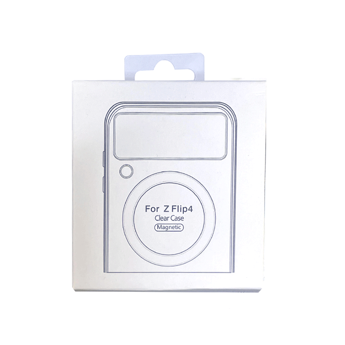 Magsafe Silicone Back Cover For Samsung Galaxy Z Flip 4 - Color : Clear