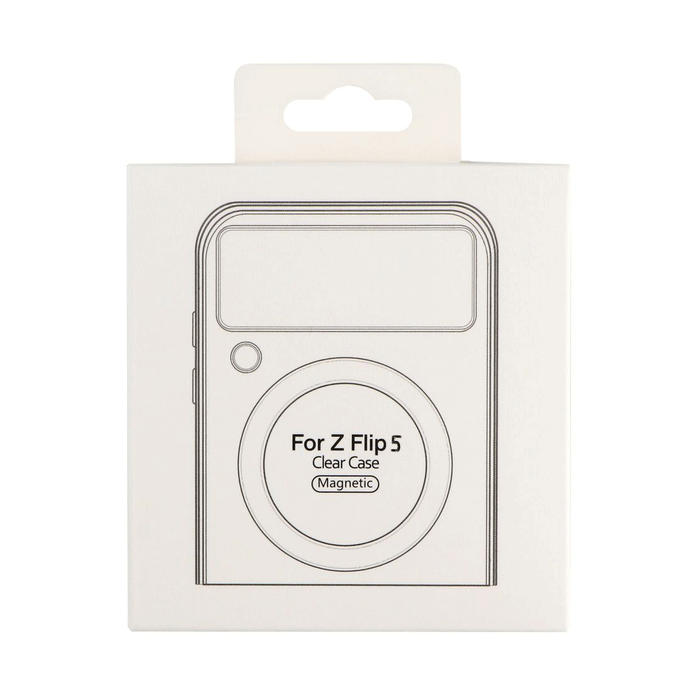 Magsafe Silicone Back Cover For Samsung Galaxy Z Flip 5 - Color : Clear