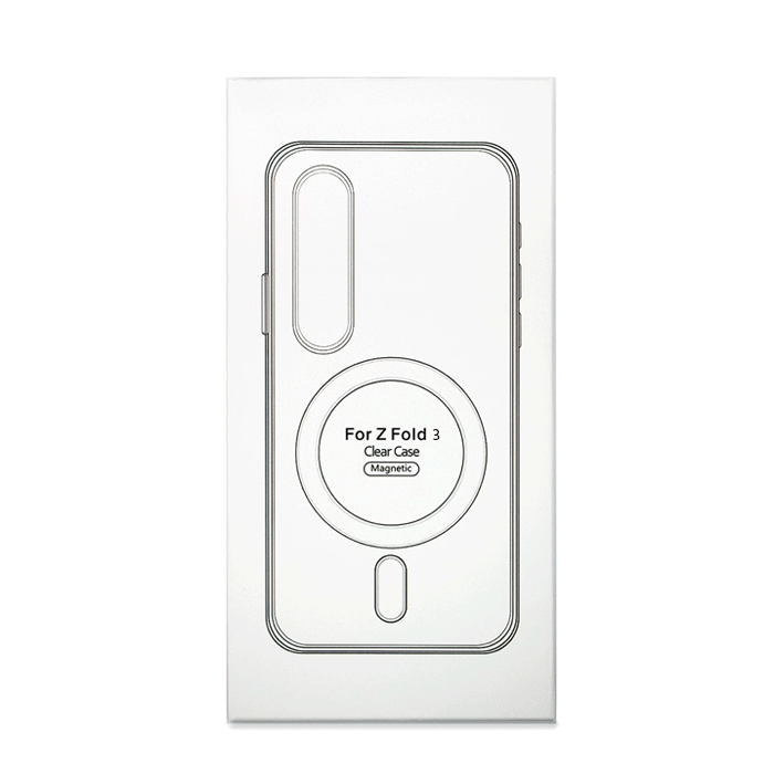 Magsafe Silicone Back Cover For Samsung Galaxy Z Fold 3 - Color : Clear